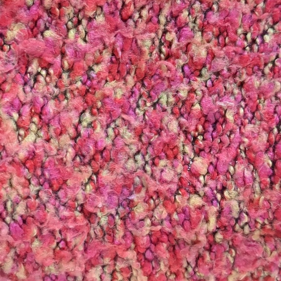 Large Michael Simon New York Multicolor Bright Colorful Sweater Orange Red - Picture 10 of 16